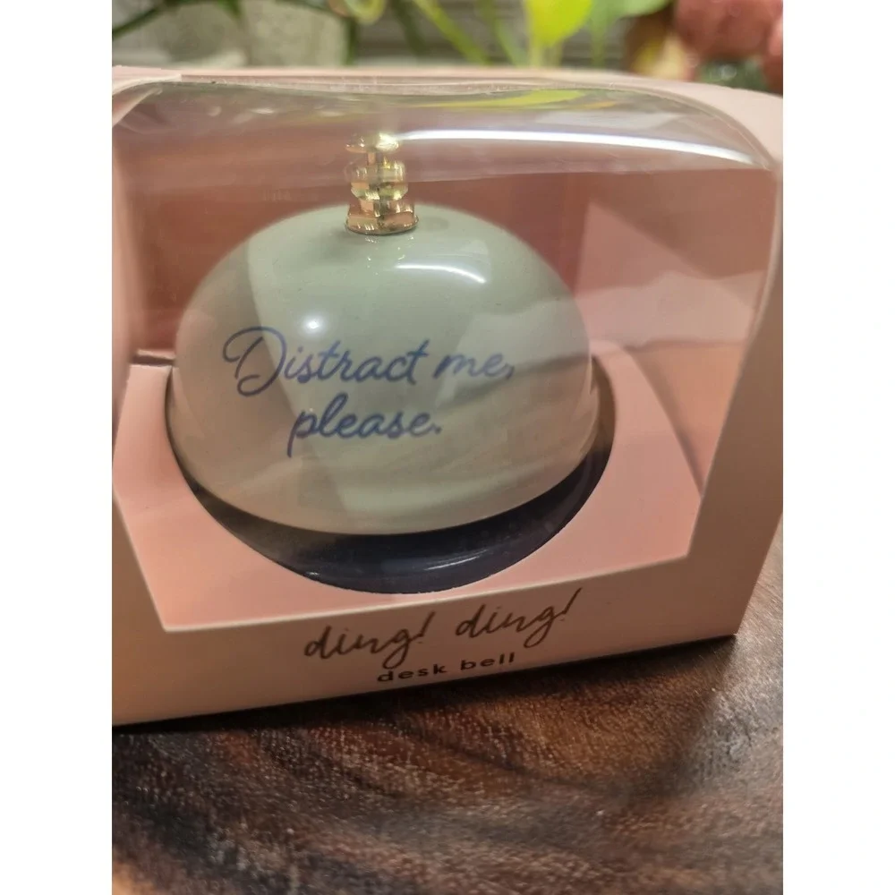 Carven‎ Novelty Blue Metal Desk Bell Glossy Finish Boxed 